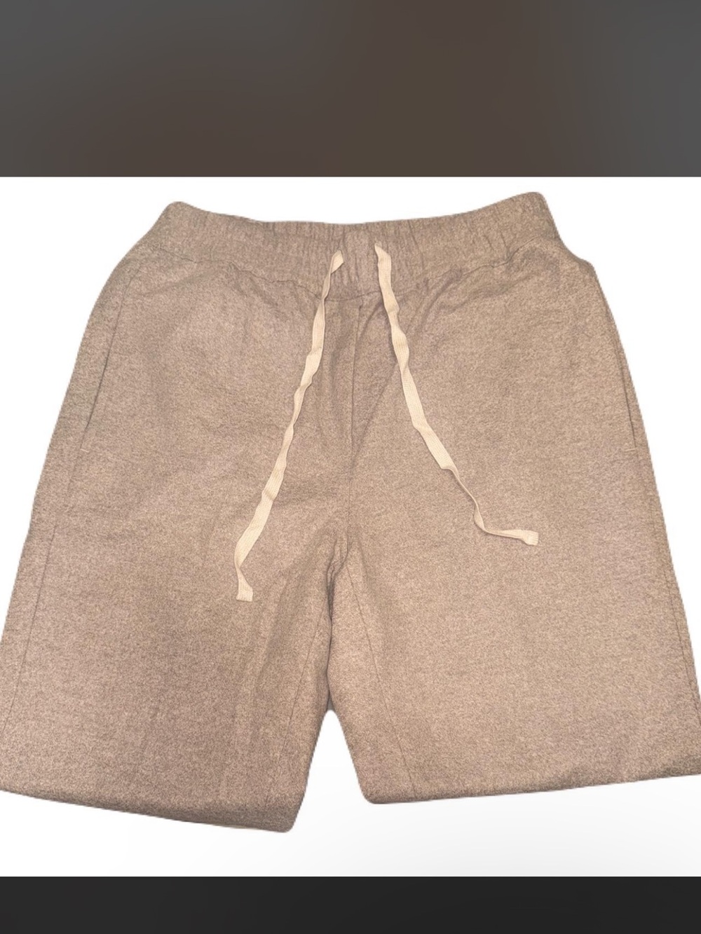 Reiss Men's Drawstring Athletic Shorts in Light Beige